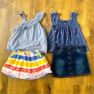 Girl’s Size Medium 7/8 skirts & tops Cat & Jack 4 piece set